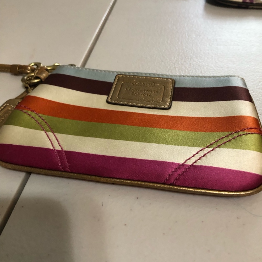 Coach Legacy striped Clutch Wristlet